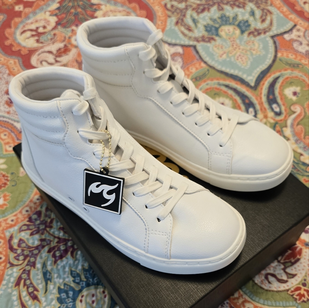 Fuego White High-Top Sneakers
